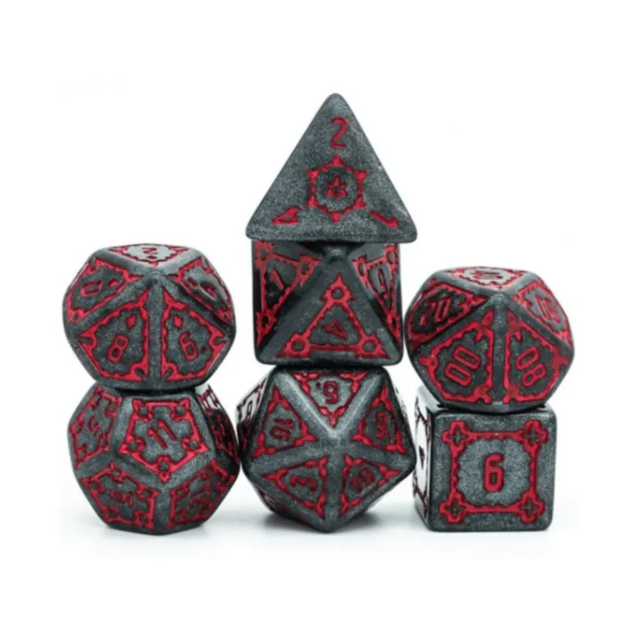 Огромный полигональный набор — черный замок с красным (7), Dice Sets - Castle Dice
Огромный полигональный набор — черный замок с красным (7), Dice Sets - Castle Dice