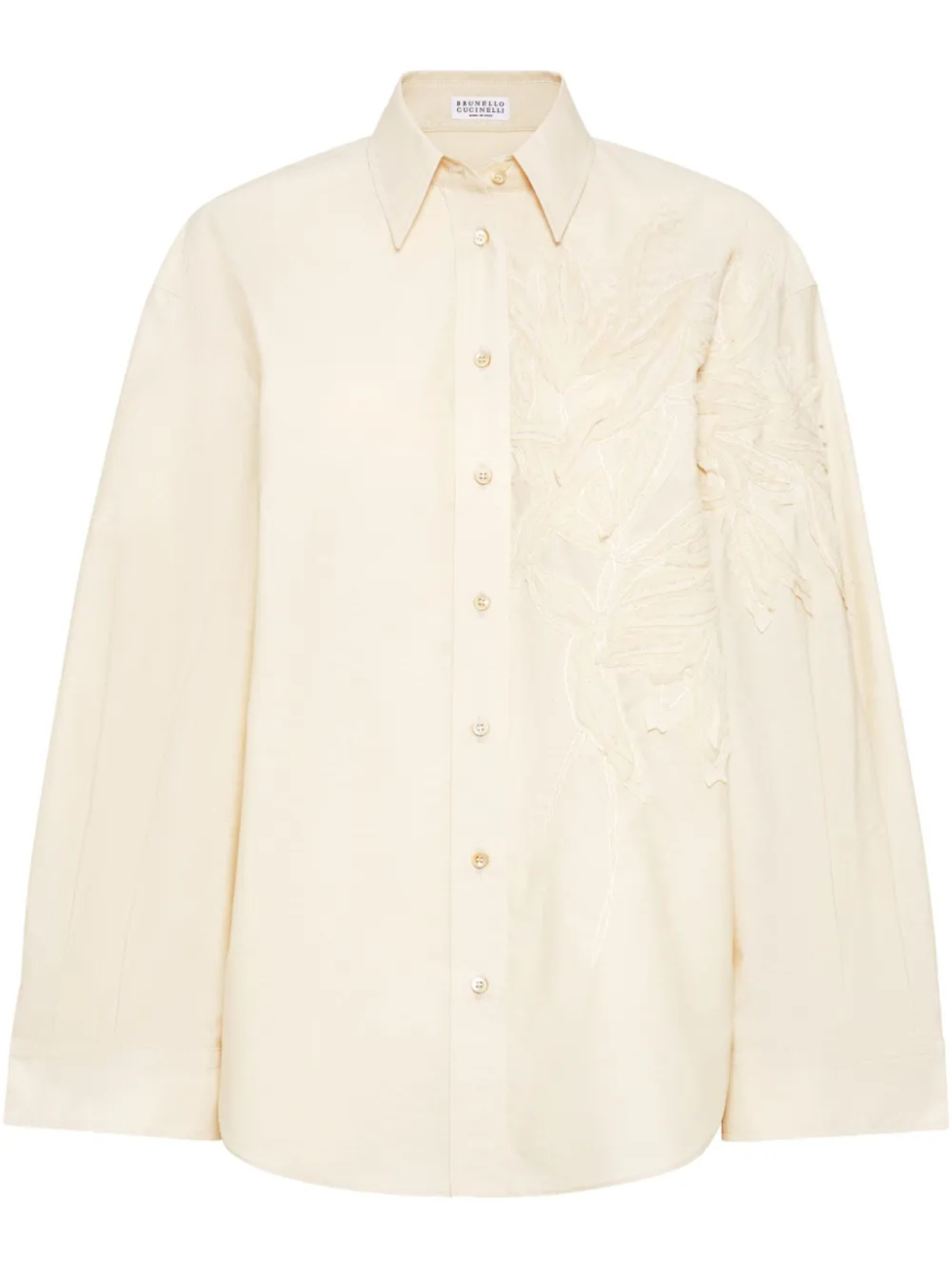 Рубашка с цветочной аппликацией Brunello Cucinelli, нейтральный
Рубашка с цветочной аппликацией Brunello Cucinelli, нейтральный