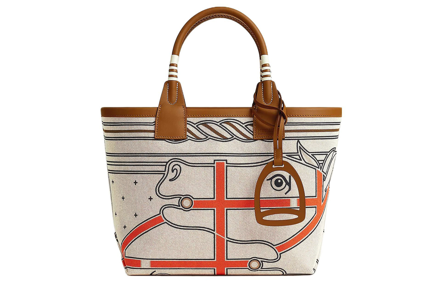 HERMES Сумка-тоут из кожи теленка и ткани
HERMES Сумка-тоут из кожи теленка и ткани