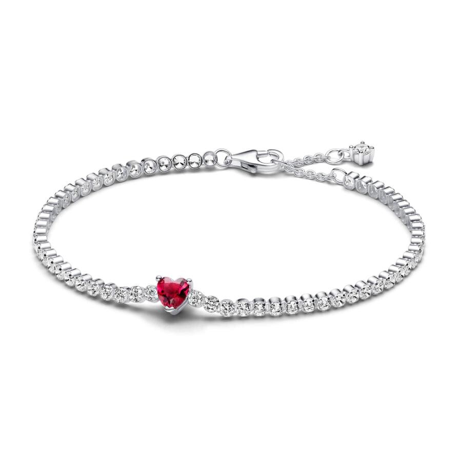Браслет Red Sparkling Heart Tennis Pandora, стерлинговое серебро
Браслет Red Sparkling Heart Tennis Pandora, стерлинговое серебро