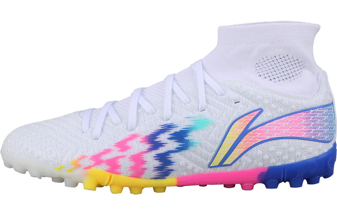 Футбольные бутсы мужские высокие синие, красные, белые Lining
Футбольные бутсы мужские высокие синие, красные, белые Lining