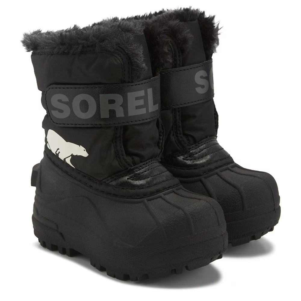 Детские водонепроницаемые зимние ботинки для малышей Sorel Snow Commander, black/charcoal
Детские водонепроницаемые зимние ботинки для малышей Sorel Snow Commander, black/charcoal