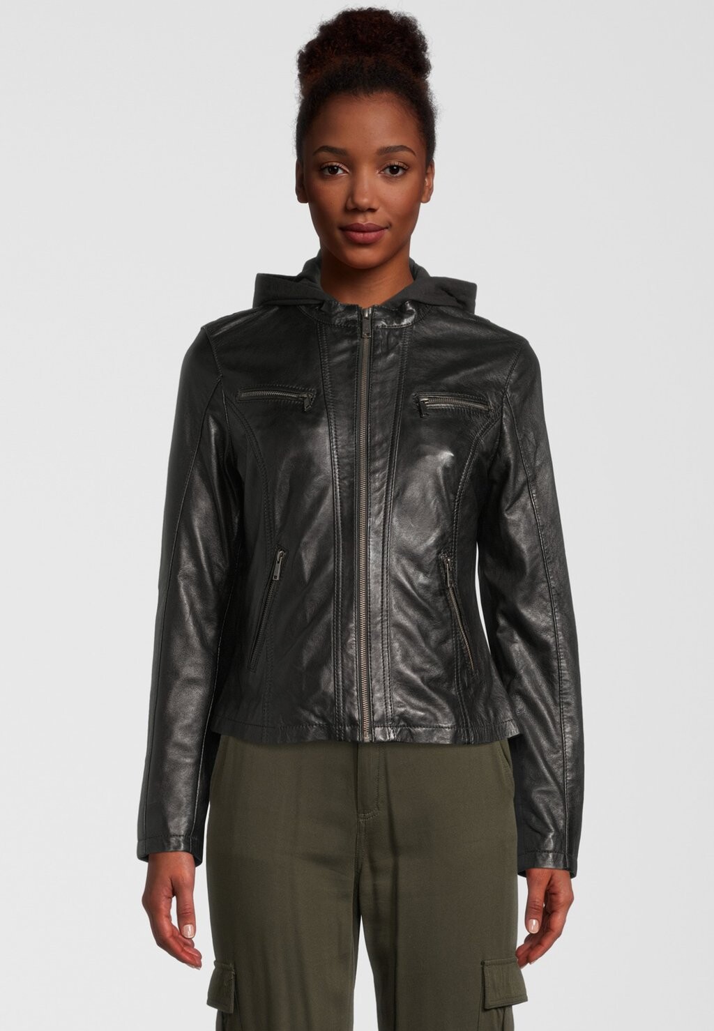 Кожаная куртка H.I.S, черный
Кожаная куртка H.I.S, черный