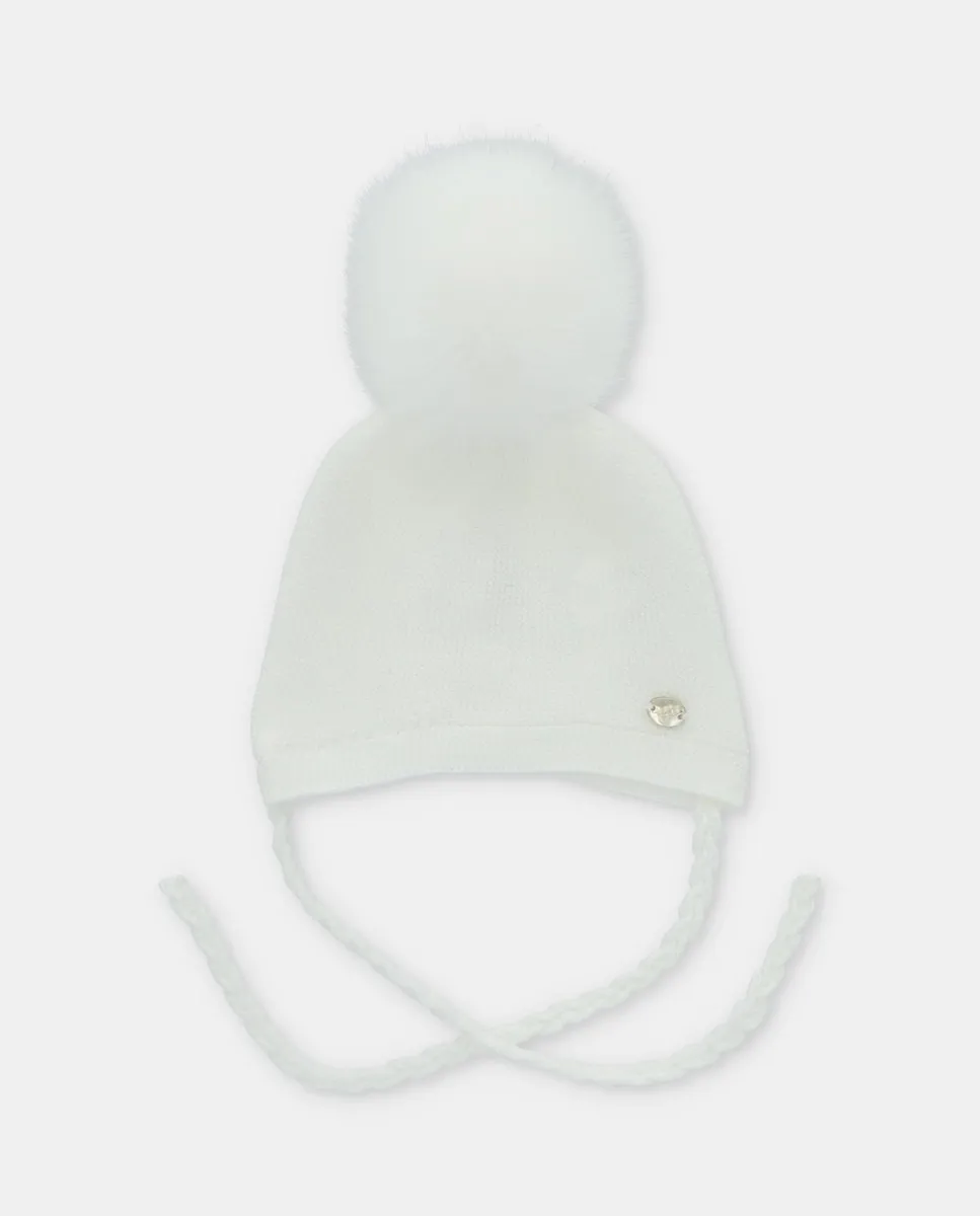 Вязаная детская шапочка с помпоном из натурального меха Martín Aranda, бежевый
Вязаная детская шапочка с помпоном из натурального меха Martín Aranda, бежевый