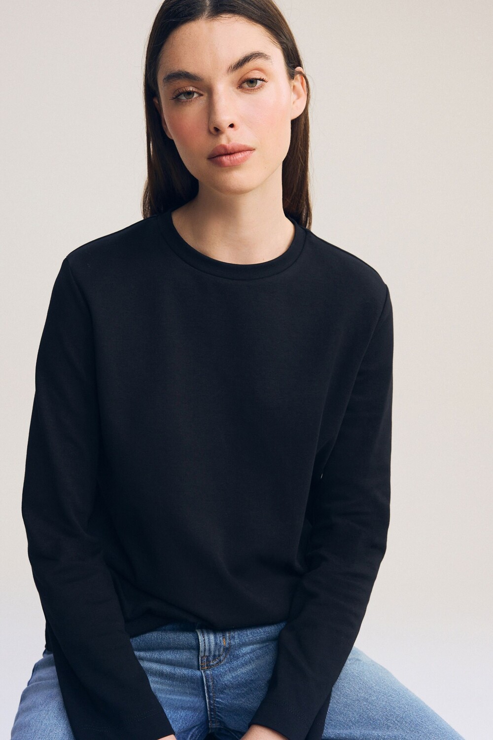 Плотная футболка с длинными рукавами Next, черный
Плотная футболка с длинными рукавами Next, черный