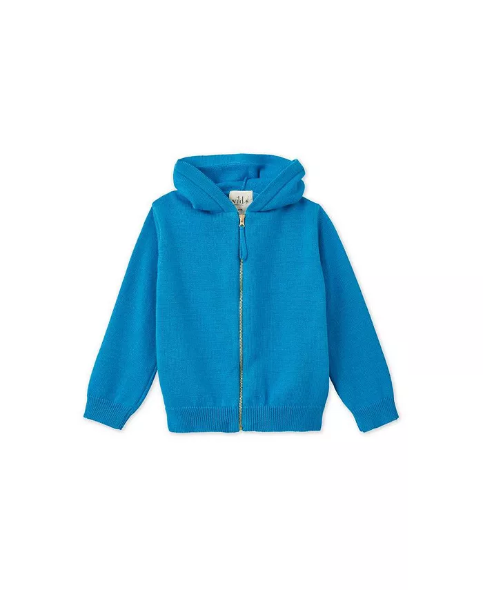 Детский кардиган из органической пряжи Vild House of Little, синий 
Детский кардиган из органической пряжи Vild House of Little, синий
