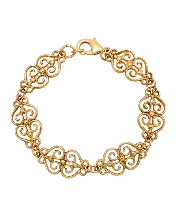 Браслет с филигранной отделкой золотого тона 2028, gold-tone
Браслет с филигранной отделкой золотого тона 2028, gold-tone