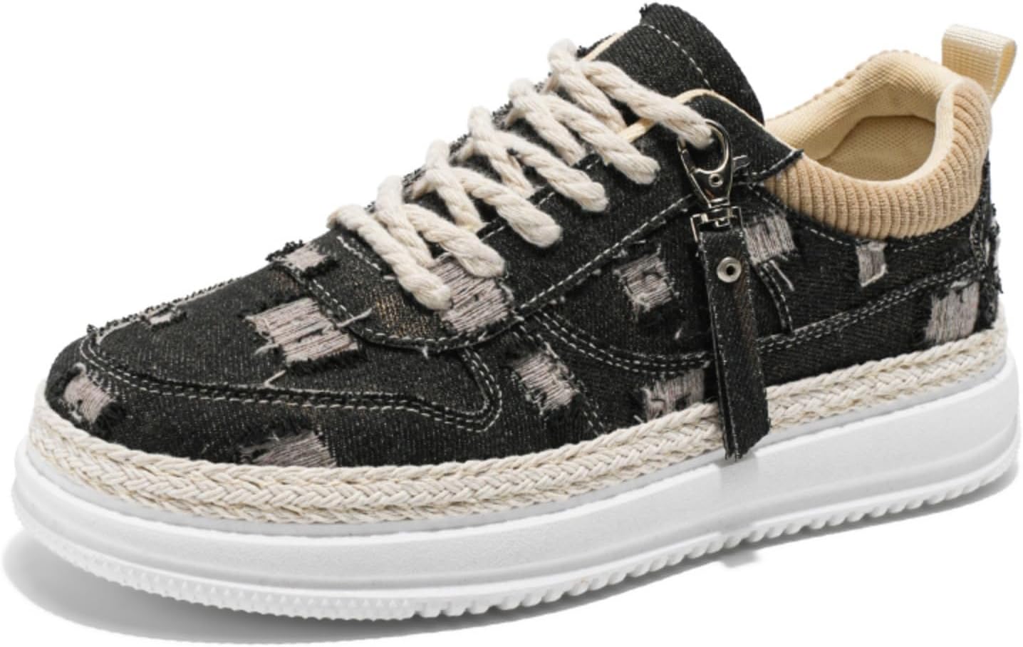 Мужские повседневные кроссовки с узорчатым дизайном, верх из вельвета/тканя/денима, боковая молния и шнуровка, плетеная подошва для breathable ежедневной носки - несколько стилей Lshwcift, черный/хаки
Мужские повседневные кроссовки с узорчатым дизайном, верх из вельвета/тканя/денима, боковая молния и шнуровка, плетеная подошва для breathable ежедневной носки - несколько стилей Lshwcift, черный/хаки