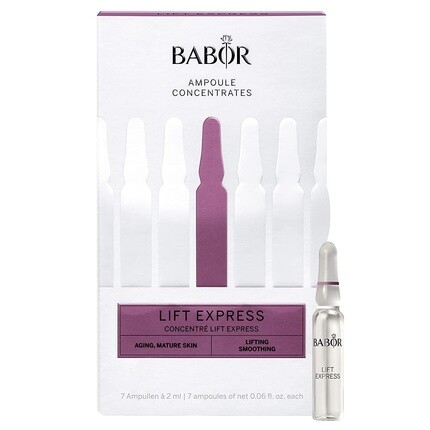 Lift Express Ampoule Serum Антивозрастное и укрепляющее увлажняющее средство с витаминами А и Е, 7-дневное лечение - новое и улучшенное, Babor 
Lift Express Ampoule Serum Антивозрастное и укрепляющее увлажняющее средство с витаминами А и Е, 7-дневное лечение - новое и улучшенное, Babor