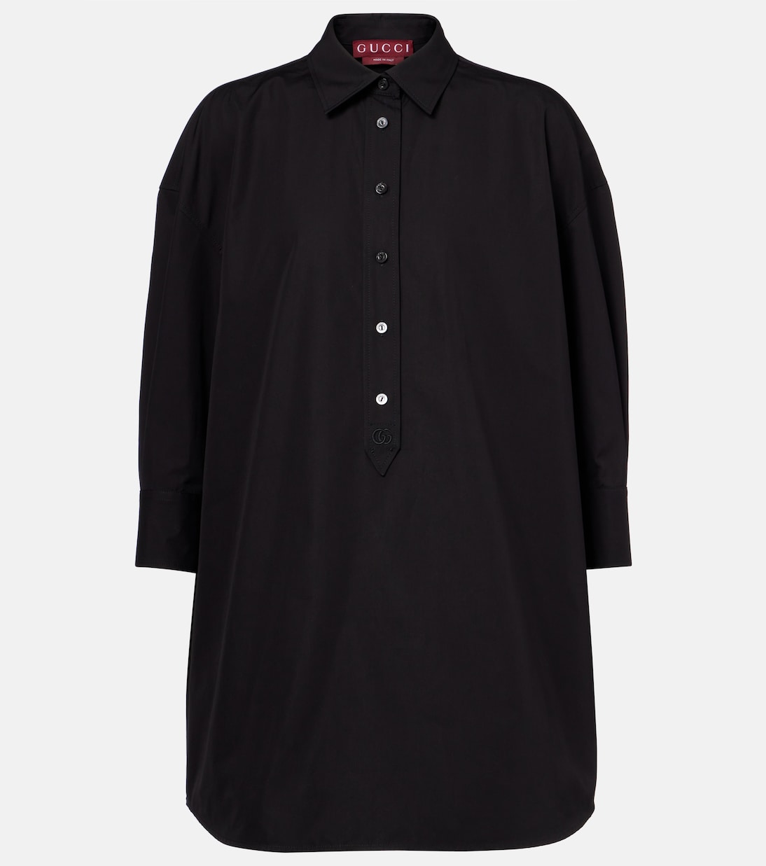 Хлопковая поплиновая рубашка Gucci, черный
Хлопковая поплиновая рубашка Gucci, черный