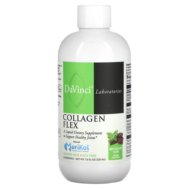 DaVinci Laboratories, Collagen Flex, коллаген с мятным шоколадом, 225 мл (7,6 жидк. унции)
DaVinci Laboratories, Collagen Flex, коллаген с мятным шоколадом, 225 мл (7,6 жидк. унции)