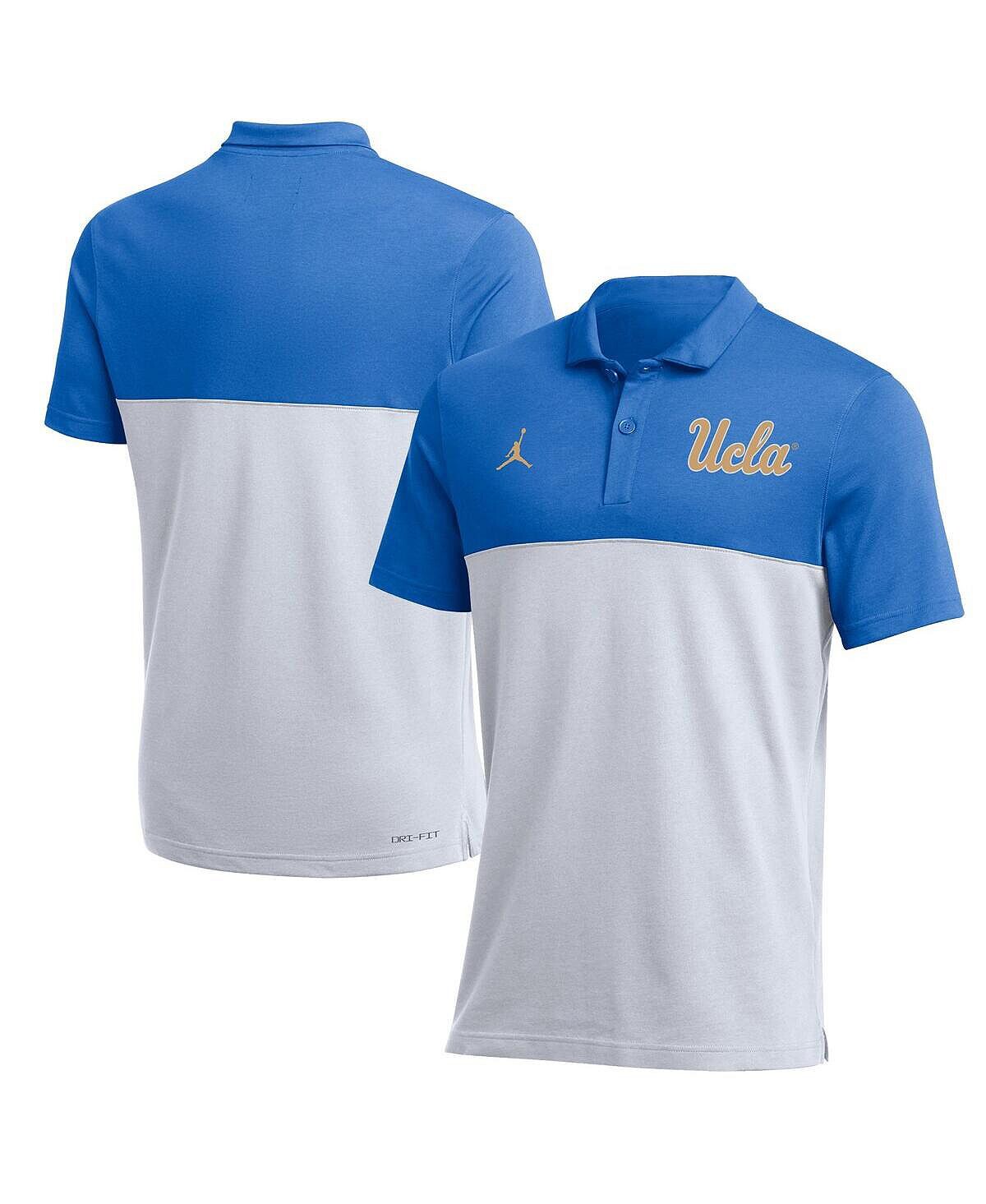 Мужская фирменная рубашка-поло голубого и белого цвета ucla bruins coaches performance Jordan, мульти
Мужская фирменная рубашка-поло голубого и белого цвета ucla bruins coaches performance Jordan, мульти