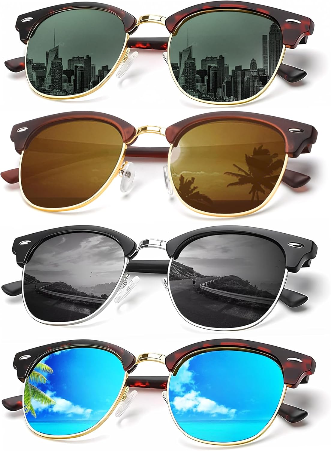 Солнцезащитные очки KALIYADI для мужчин, поляризованные, унисекс, полуободковая оправа, ретро-стиль, для вождения, с защитой от УФ-излучения, E06-tortoise G15/Tortoise Ice Blue/Black/Brown
Солнцезащитные очки KALIYADI для мужчин, поляризованные, унисекс, полуободковая оправа, ретро-стиль, для вождения, с защитой от УФ-излучения, E06-tortoise G15/Tortoise Ice Blue/Black/Brown