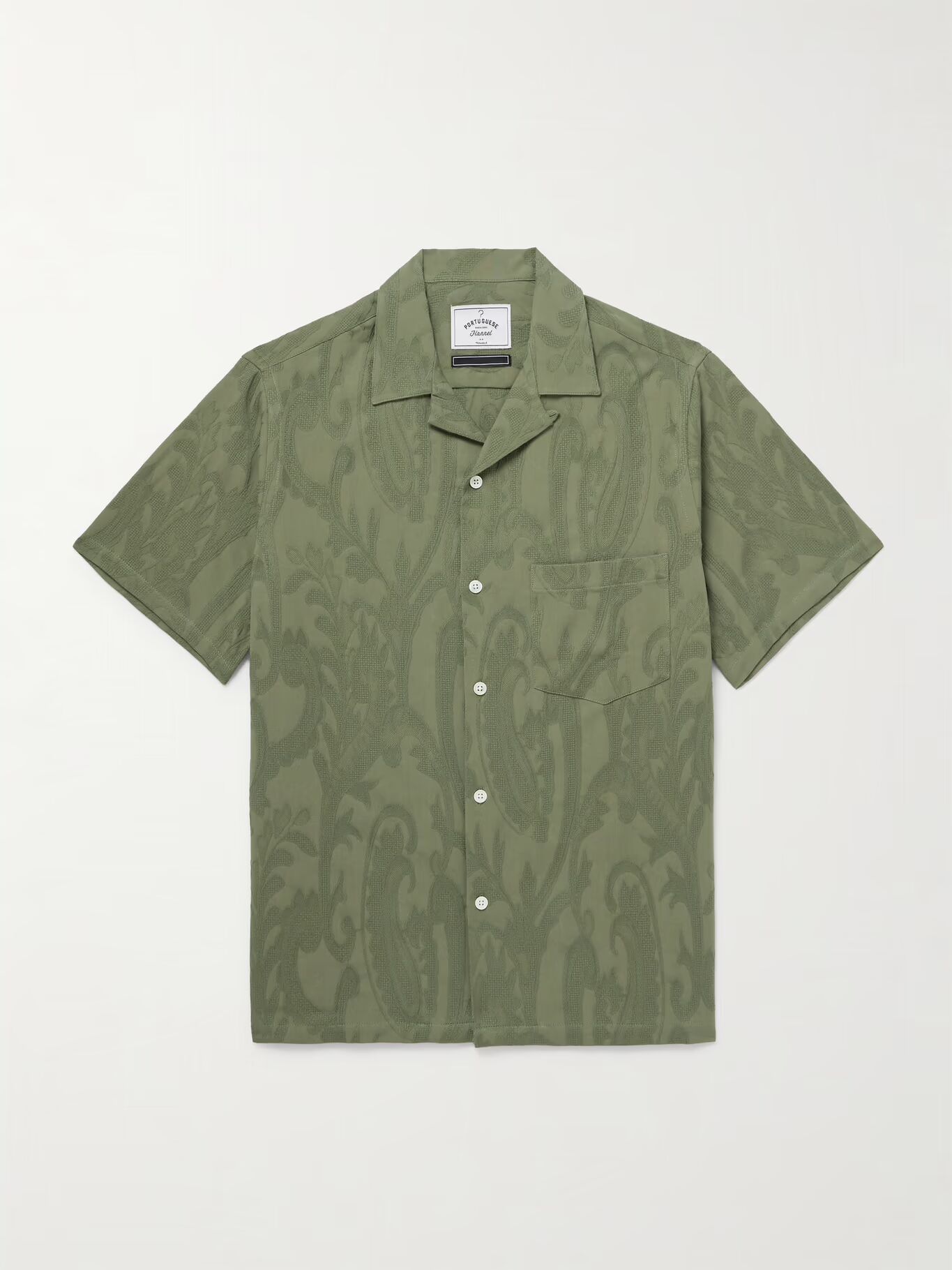 Рубашка из хлопка с жаккардовым узором и воротником-стойкой PORTUGUESE FLANNEL, зеленый
Рубашка из хлопка с жаккардовым узором и воротником-стойкой PORTUGUESE FLANNEL, зеленый