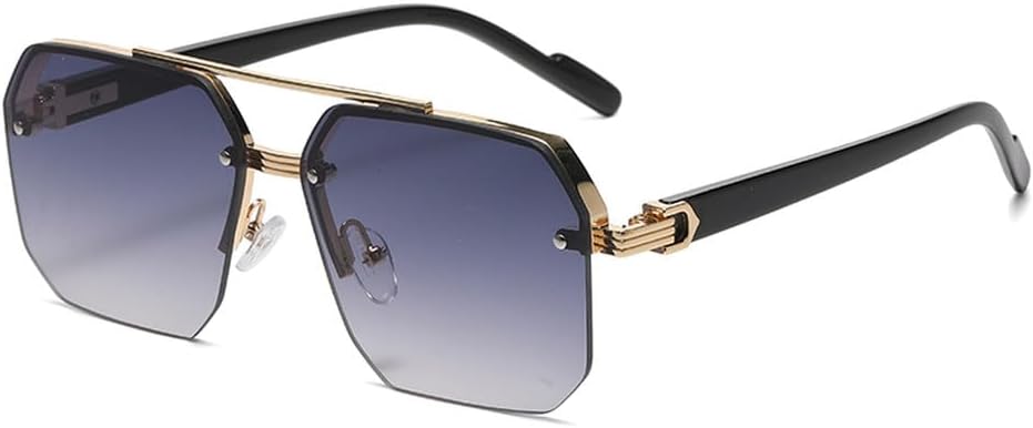 Мужские металлические солнцезащитные очки в полуободковой оправе, повседневные, модные, в стиле ретро, для занятий спортом на открытом воздухе TKKTLLT, Golden Gradient Grey
Мужские металлические солнцезащитные очки в полуободковой оправе, повседневные, модные, в стиле ретро, для занятий спортом на открытом воздухе TKKTLLT, Golden Gradient Grey