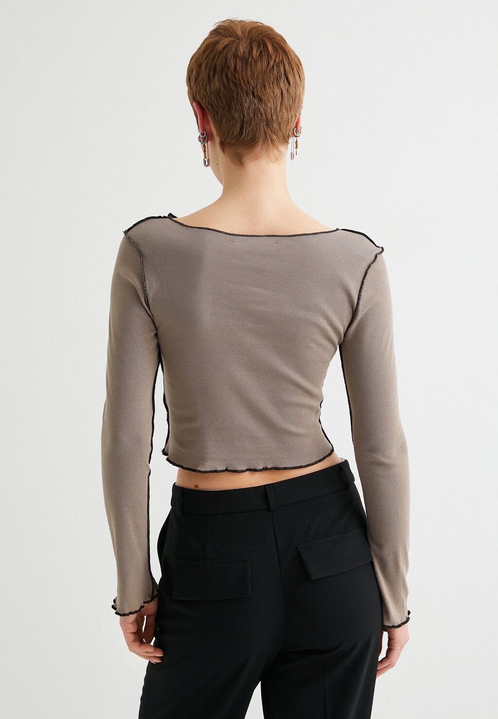 Топ с длинными рукавами Koton, коричневый
Топ с длинными рукавами Koton, коричневый