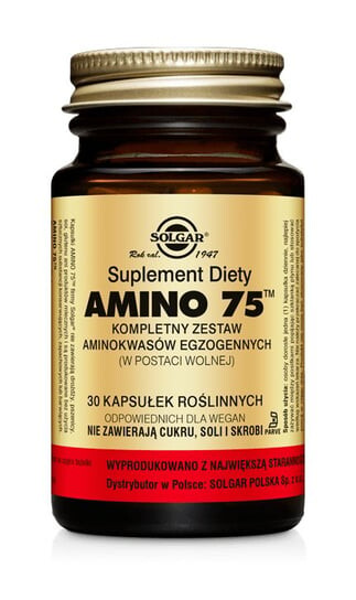 Solgar, Amino 75, Добавка , 30 капсул
Solgar, Amino 75, Добавка , 30 капсул