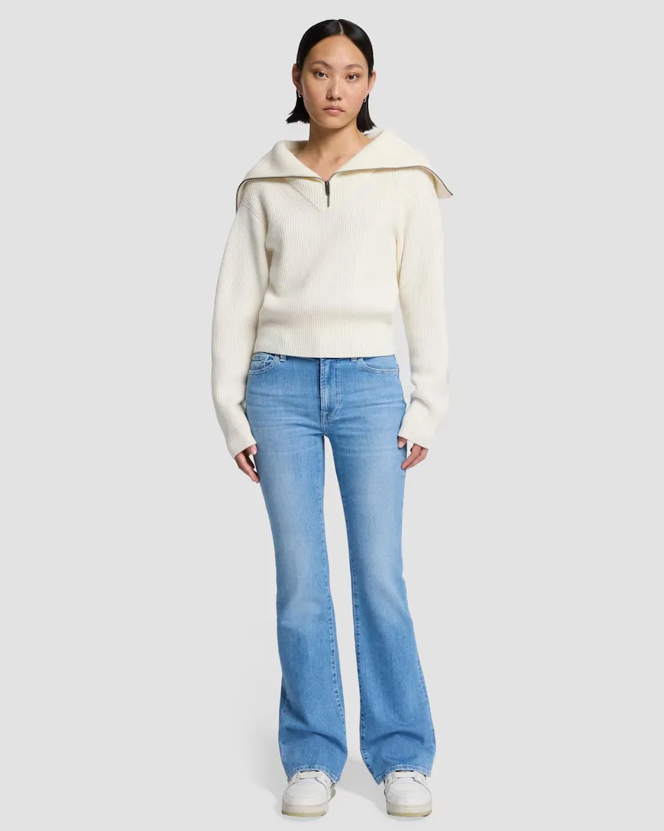 Женские расклешенные джинсы средней посадки 7 For all mankind, светло-голубой
Женские расклешенные джинсы средней посадки 7 For all mankind, светло-голубой