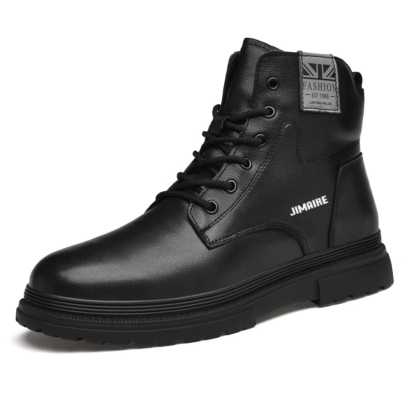 King Jinmai Короткие мужские ботинки Martin, черные 
King Jinmai Короткие мужские ботинки Martin, черные