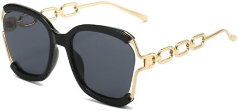 Квадратные солнцезащитные очки для женщин с защитой от УФ-излучения UV400, ретро-оправой и металлическим каркасом в виде цепочки, летние солнцезащитные очки для женщин MTZJH, Black
Квадратные солнцезащитные очки для женщин с защитой от УФ-излучения UV400, ретро-оправой и металлическим каркасом в виде цепочки, летние солнцезащитные очки для женщин MTZJH, Black