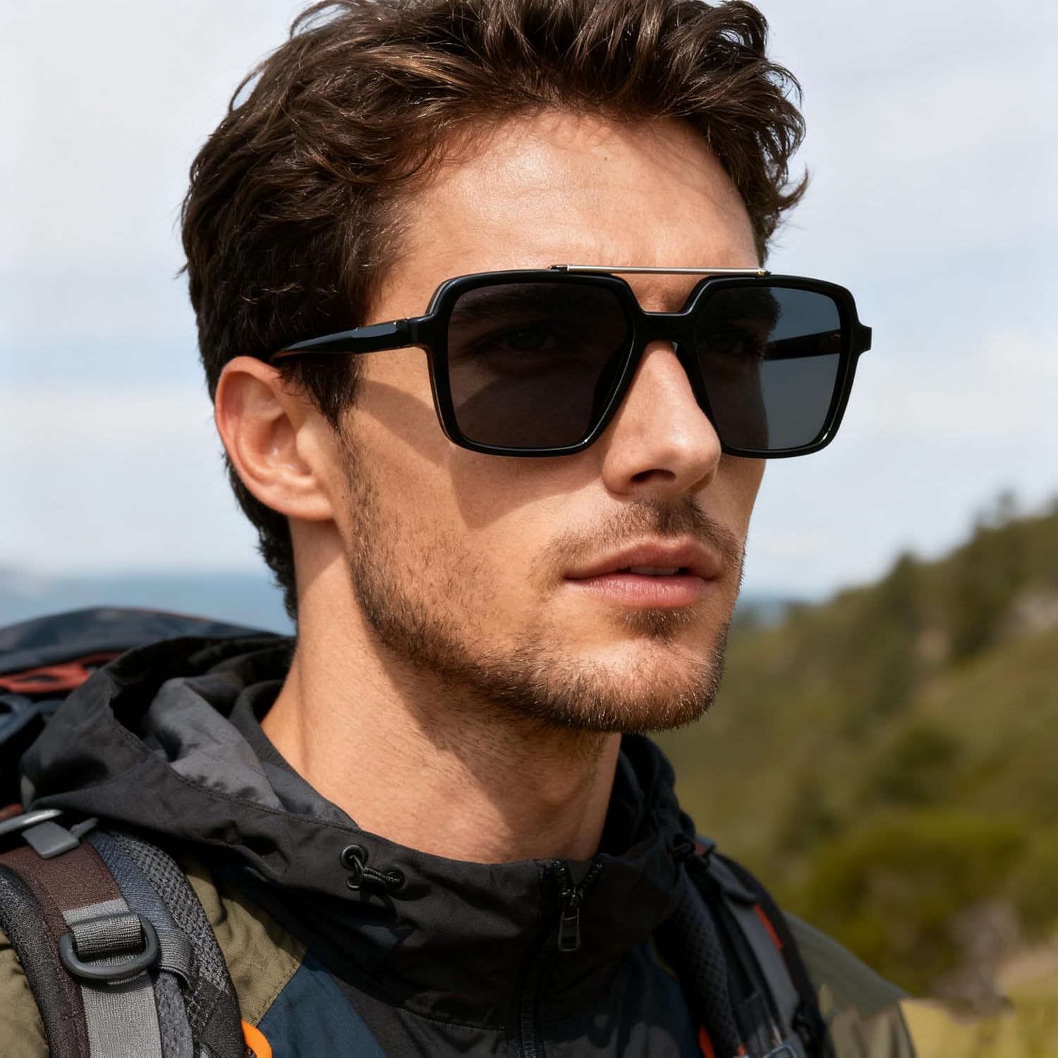 Солнцезащитные очки Bullabulling Square Oversized Pilot для женщин и мужчин в стиле 70-х, поляризованные, с двойной перемычкой, защита от УФ-излучения UV400, Black Blue
Солнцезащитные очки Bullabulling Square Oversized Pilot для женщин и мужчин в стиле 70-х, поляризованные, с двойной перемычкой, защита от УФ-излучения UV400, Black Blue