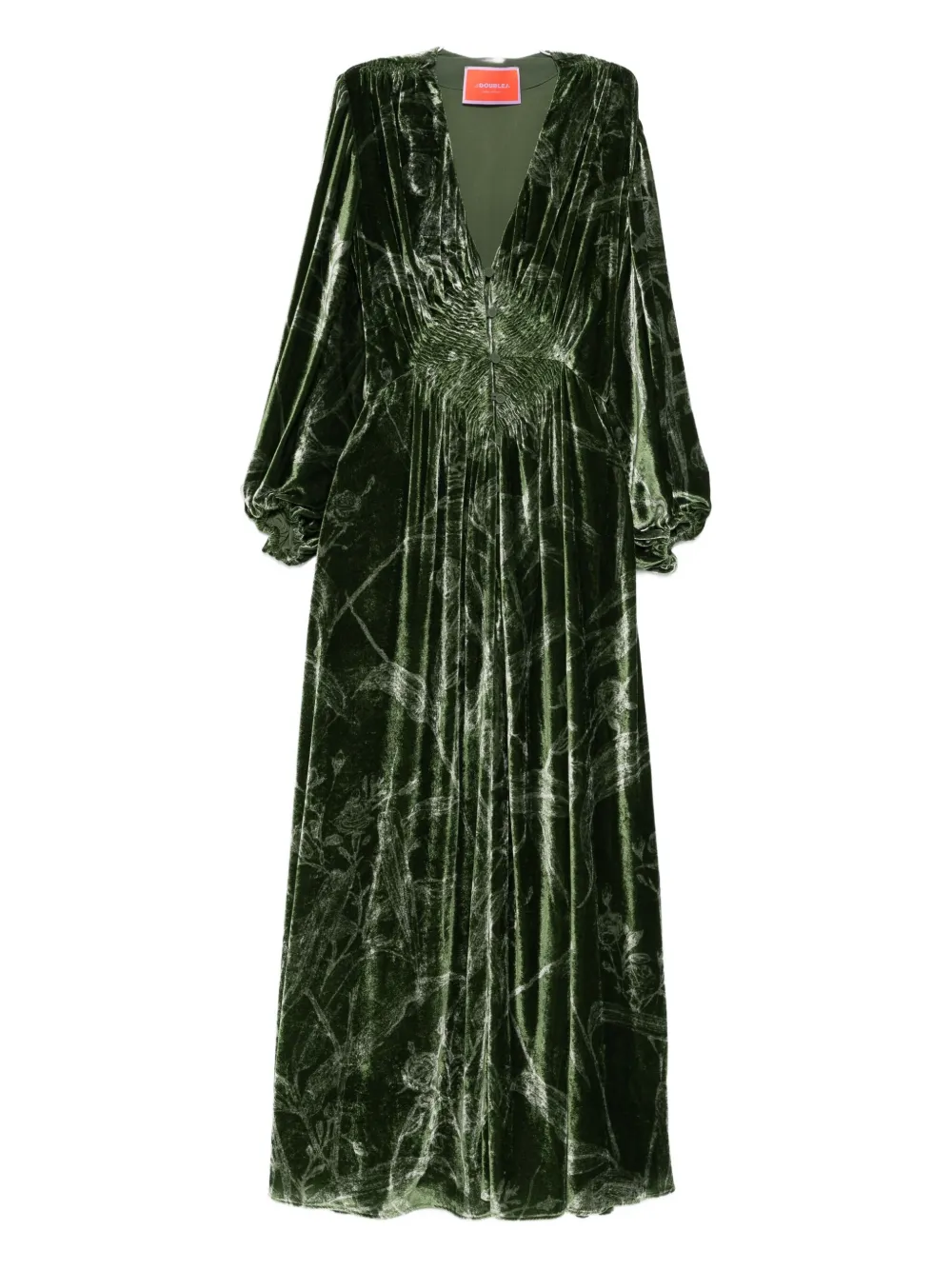 Бархатное платье с V-образным вырезом La Doublej, зеленый
Бархатное платье с V-образным вырезом La Doublej, зеленый