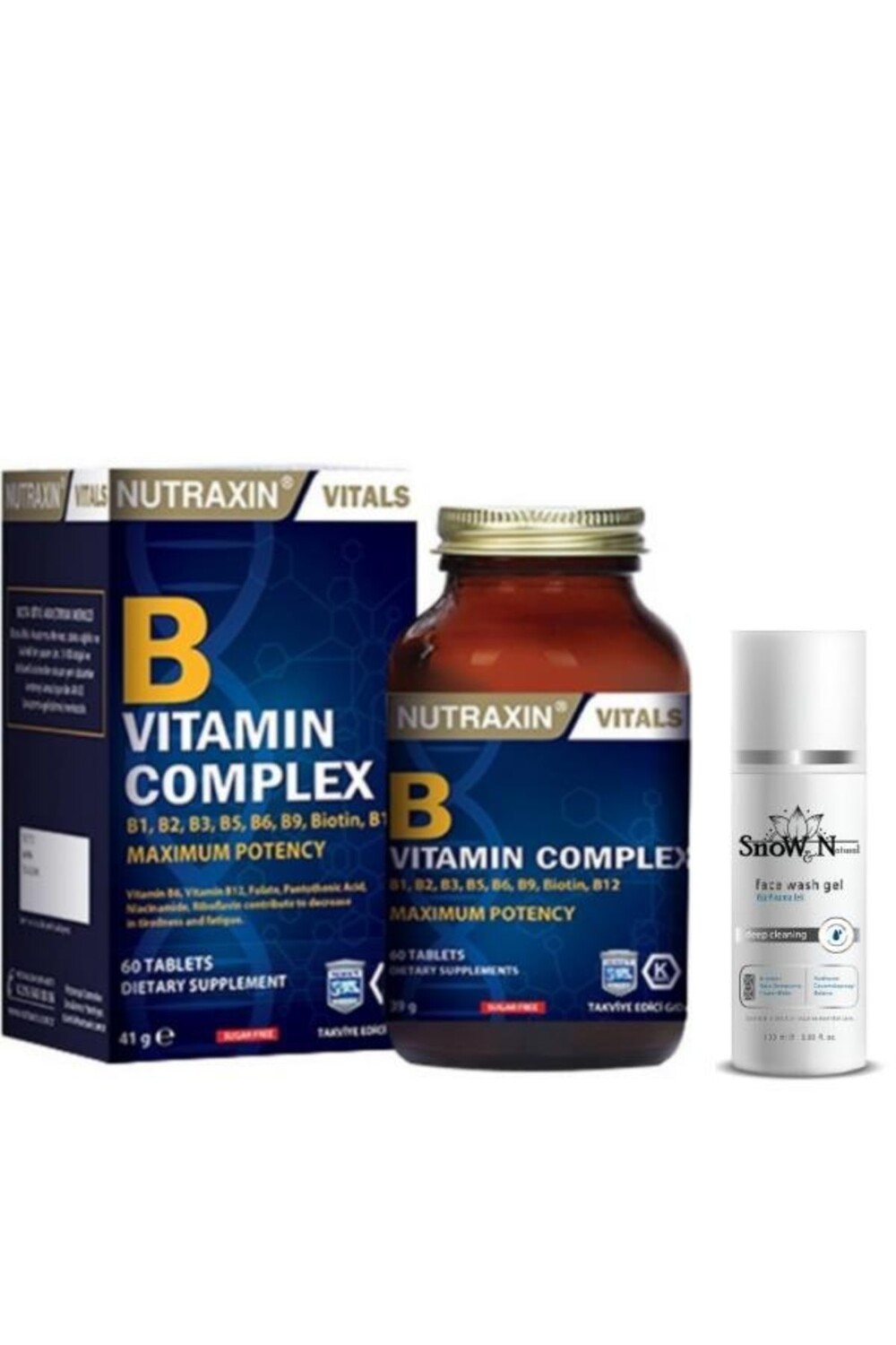 Nutraxin Витаминный комплекс группы В, 60 капсул + очищающий гель для лица, 100 мл, подарок
Nutraxin Витаминный комплекс группы В, 60 капсул + очищающий гель для лица, 100 мл, подарок