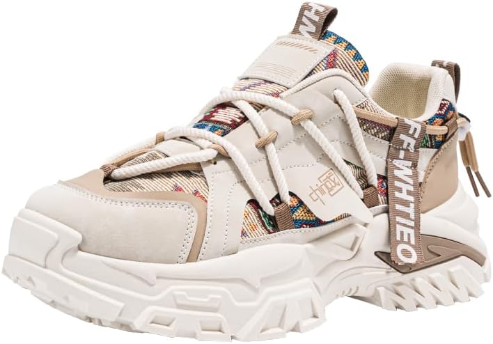 Мужские ретро кроссовки на шнуровке с толстой подошвой - удобные и нескользящие, прочные, подходят для активного отдыха в любое время года Hhhchpm, бежевый
Мужские ретро кроссовки на шнуровке с толстой подошвой - удобные и нескользящие, прочные, подходят для активного отдыха в любое время года Hhhchpm, бежевый