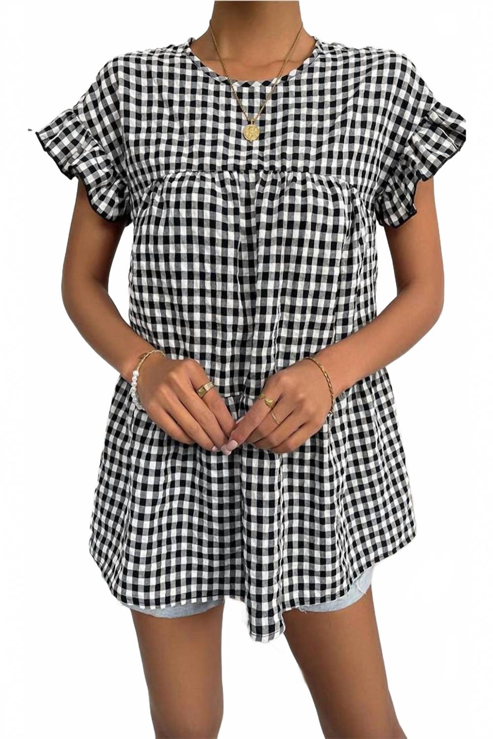 Черный топ с плиссированными рюшами Doublju
Черный топ с плиссированными рюшами Doublju