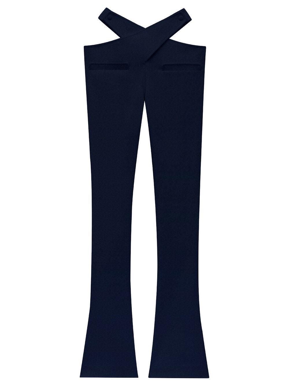 Брюки-клеш Stretch Crepe Criss Cross темно-синего цвета Courrèges
Брюки-клеш Stretch Crepe Criss Cross темно-синего цвета Courrèges