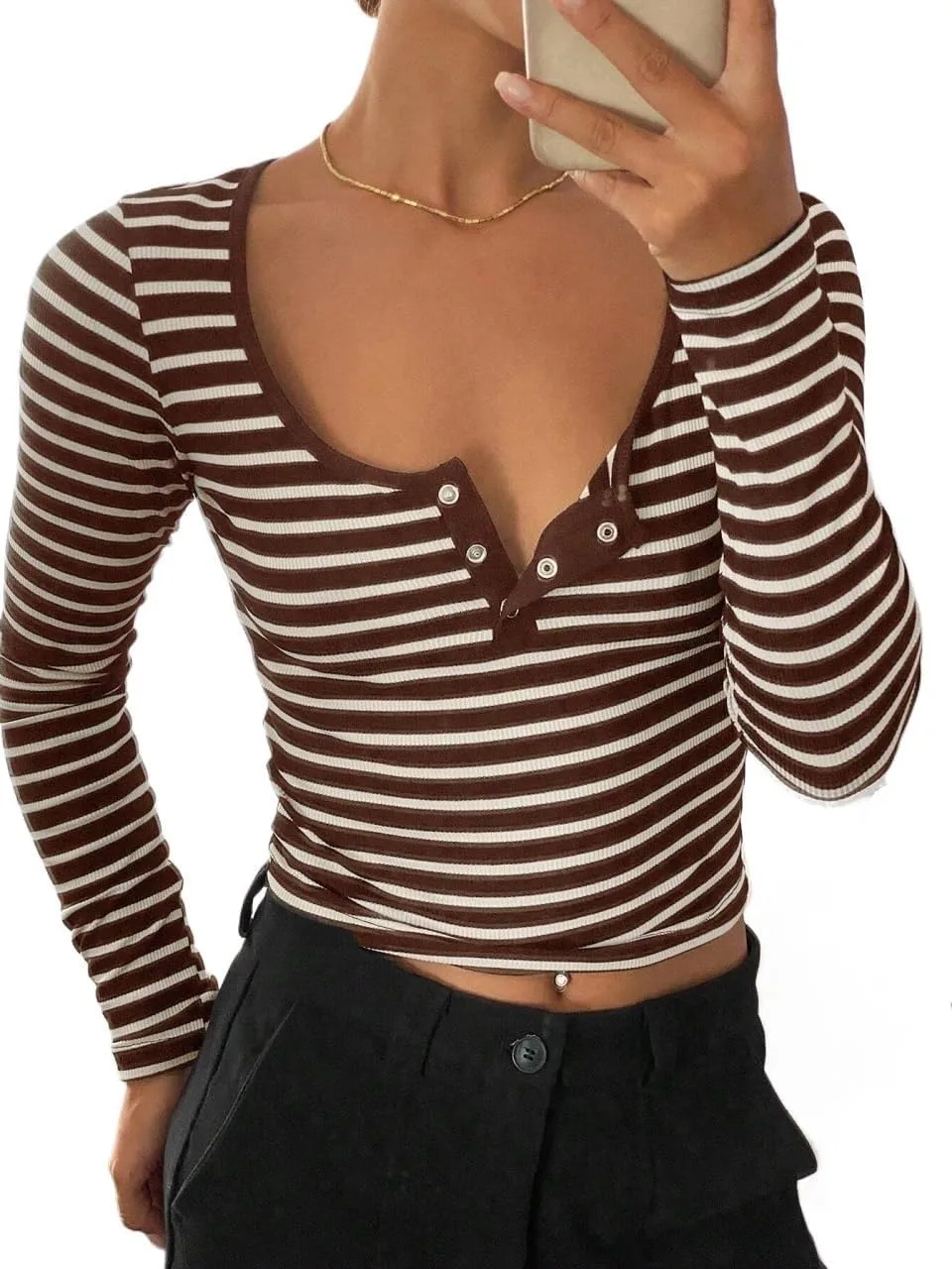 Женская блузка с длинным рукавом Slimming в полоску EsEiCo
Женская блузка с длинным рукавом Slimming в полоску EsEiCo