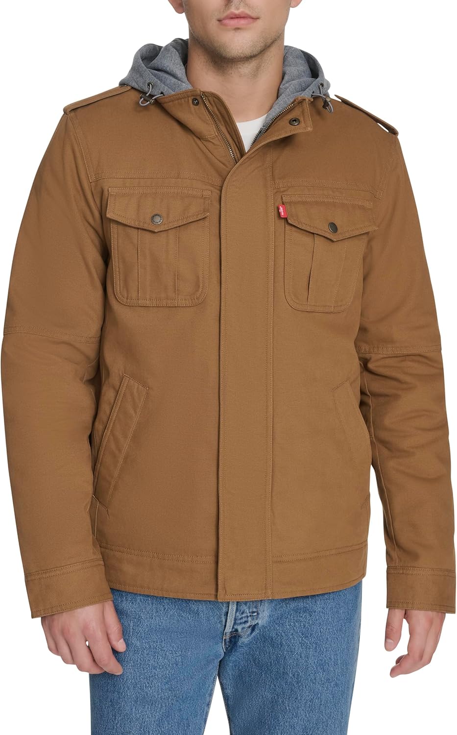 Мужская военная куртка Levi's из стираного хлопка с капюшоном (стандартные размеры, большие и высокие), Brown Soft Cotton
Мужская военная куртка Levi's из стираного хлопка с капюшоном (стандартные размеры, большие и высокие), Brown Soft Cotton
