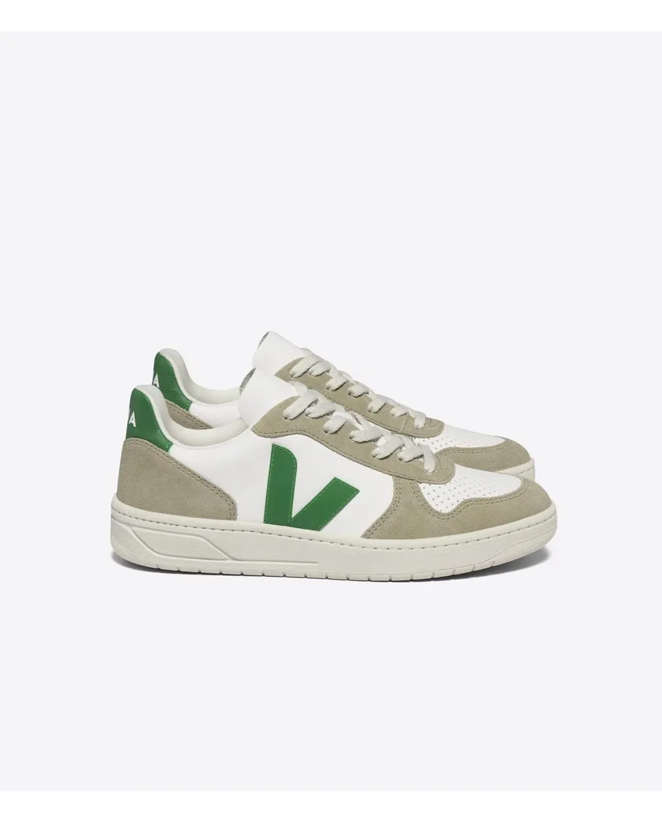 Мужские низкие кожаные кроссовки V-10 в форме корзины Veja, белый 
Мужские низкие кожаные кроссовки V-10 в форме корзины Veja, белый