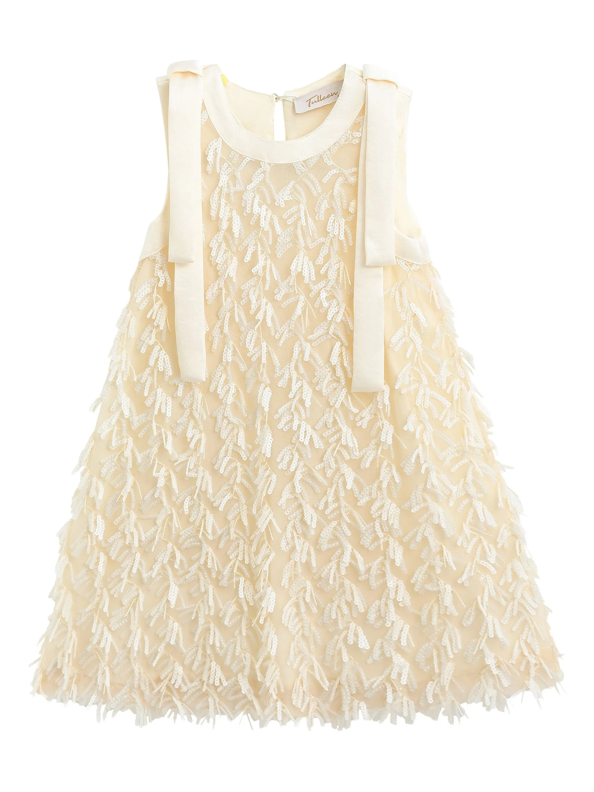 Платье с бантом и бахромой Tulleen, нейтральный
Платье с бантом и бахромой Tulleen, нейтральный