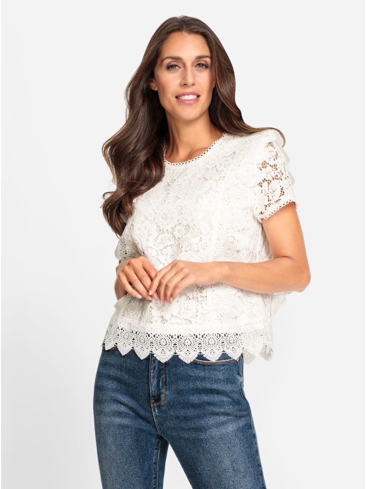 Хлопковая блузка цвета экрю Heine
Хлопковая блузка цвета экрю Heine