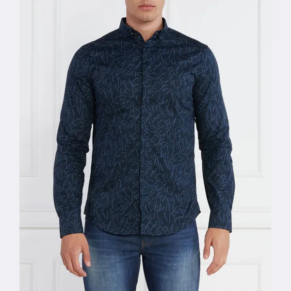 Рубашка узкого кроя Armani Exchange, синий
Рубашка узкого кроя Armani Exchange, синий