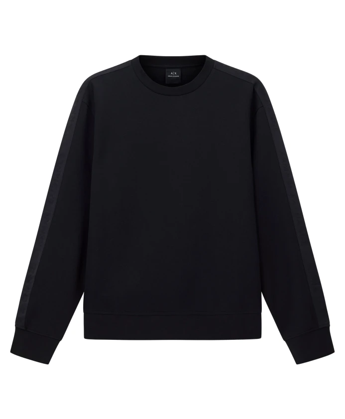 Свитшот с круглым вырезом и лямками с логотипом. Armani Exchange, черный
Свитшот с круглым вырезом и лямками с логотипом. Armani Exchange, черный