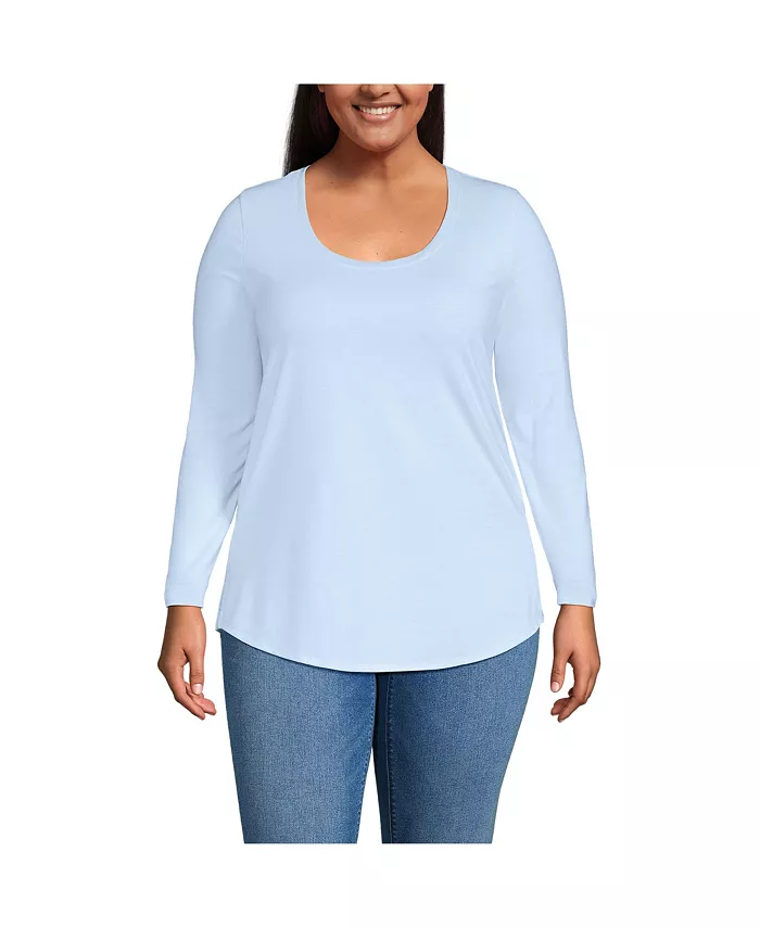 Футболка-туника Power Performance с круглым вырезом и закругленным подолом, с длинными рукавами и большим размером Lands' End, синий
Футболка-туника Power Performance с круглым вырезом и закругленным подолом, с длинными рукавами и большим размером Lands' End, синий