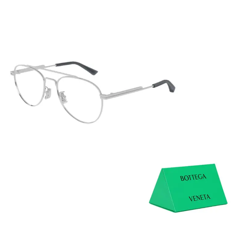Очки в пилотской оправе Bottega Veneta, серебро
Очки в пилотской оправе Bottega Veneta, серебро