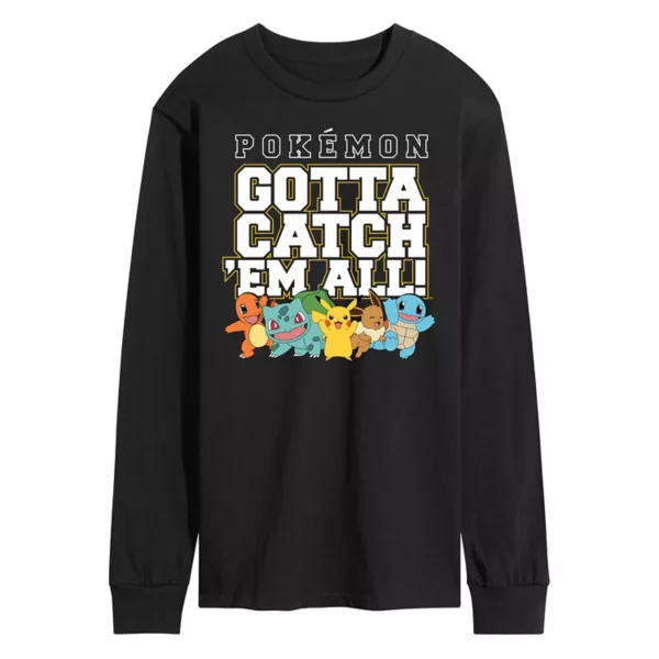 Мужская футболка с длинным рукавом и принтом группы «Поймай их всех покемонов» Licensed Character, черный
Мужская футболка с длинным рукавом и принтом группы «Поймай их всех покемонов» Licensed Character, черный