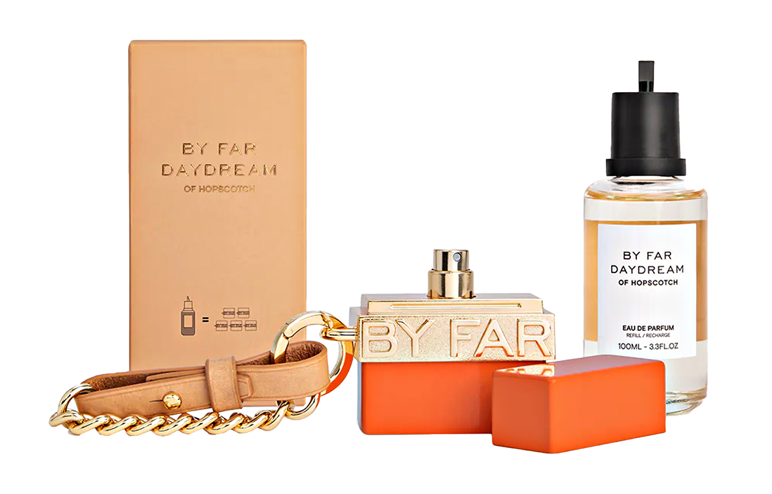 Набор духов 100ml + парфюмерная коробка + декоративная цепочка с пряжкой By Far, hopscotch perfume refill 100ml + оранжевый fragrance gift box + decorative chain closure
Набор духов 100ml + парфюмерная коробка + декоративная цепочка с пряжкой By Far, hopscotch perfume refill 100ml + оранжевый fragrance gift box + decorative chain closure