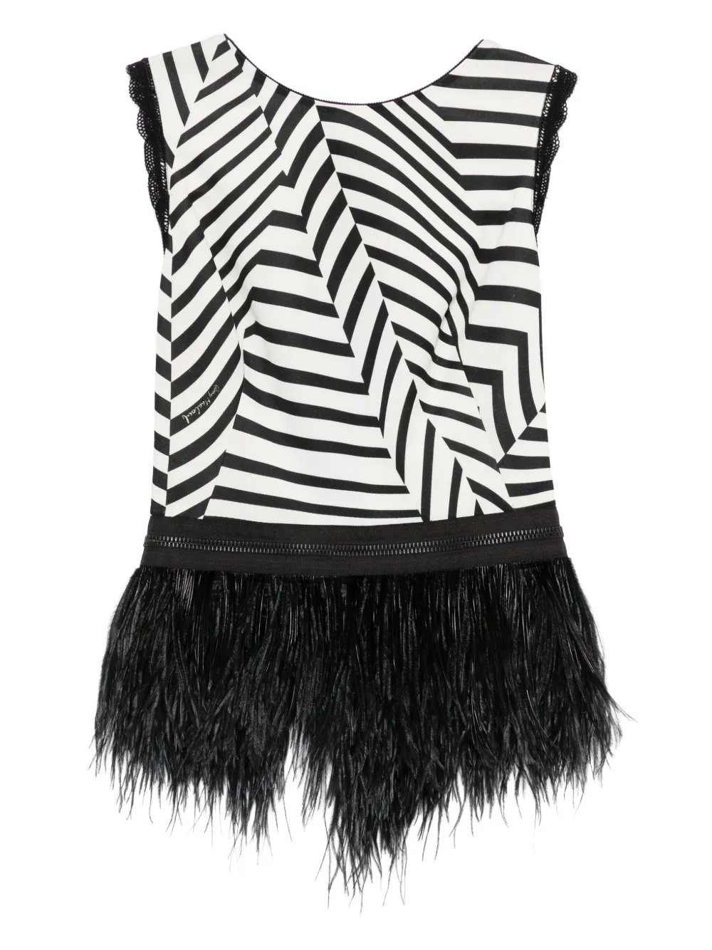 Полосатый топ с перьями Gemy Maalouf, белый
Полосатый топ с перьями Gemy Maalouf, белый