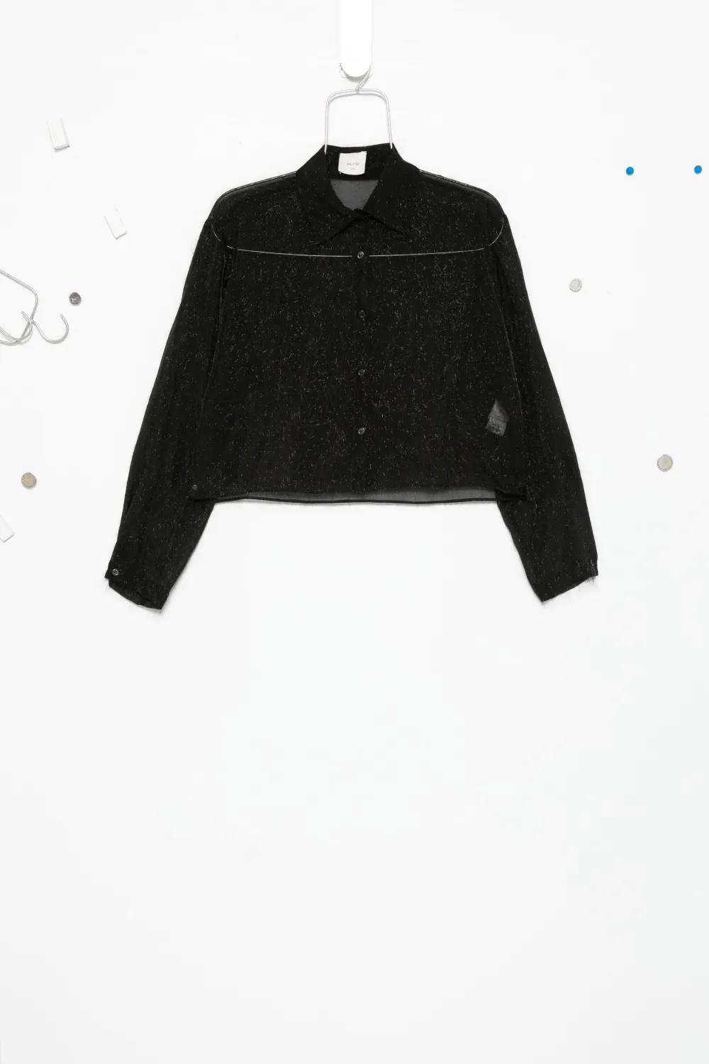 Рубашка с блестками на воротнике Alysi, черный
Рубашка с блестками на воротнике Alysi, черный