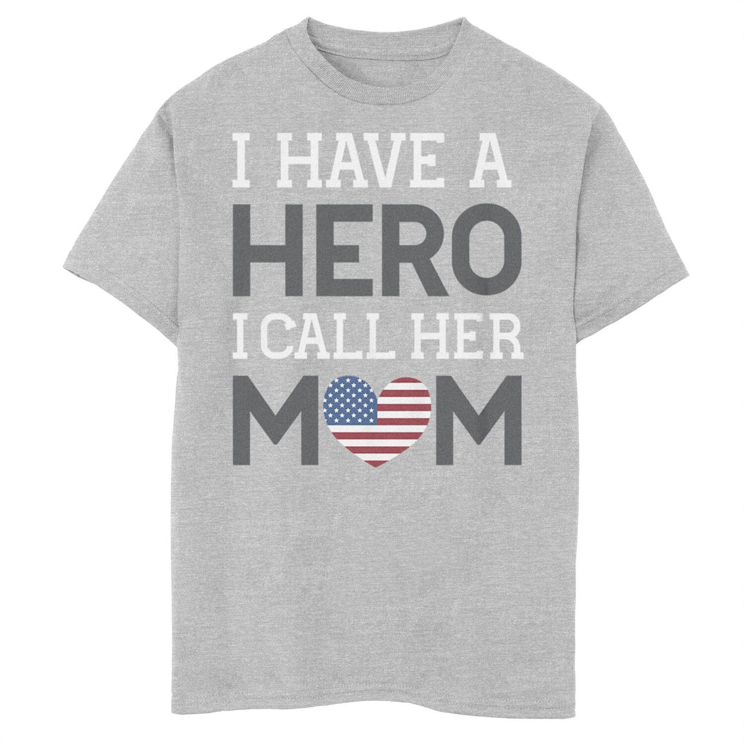 Футболка с графическим рисунком «У меня есть герой, я называю ее мамой» для мальчиков 8–20 лет Licensed Character