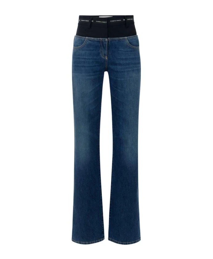 Брюки из денима и легкого крепа. Elisabetta Franchi, синий
Брюки из денима и легкого крепа. Elisabetta Franchi, синий