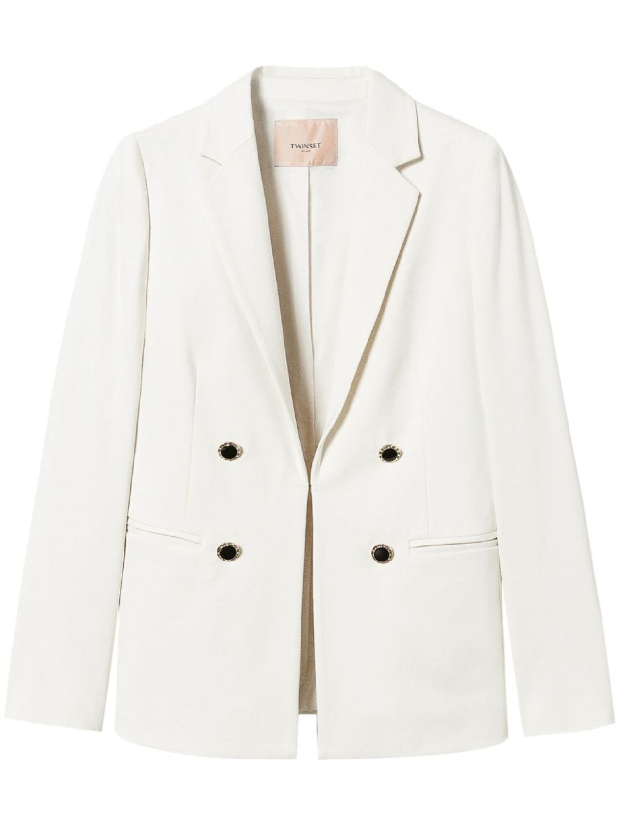 TWINSET двубортный блейзер с декорированными пуговицами, белый
TWINSET двубортный блейзер с декорированными пуговицами, белый