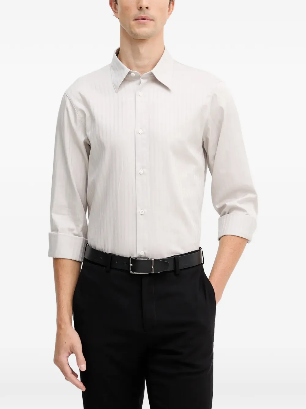 Рубашка в полоску на пуговицах Armani Exchange, бежевый
Рубашка в полоску на пуговицах Armani Exchange, бежевый