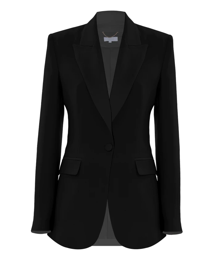 Элегантный пиджак цвета слоновой кости с одной пуговицей Kocca, черный
Элегантный пиджак цвета слоновой кости с одной пуговицей Kocca, черный