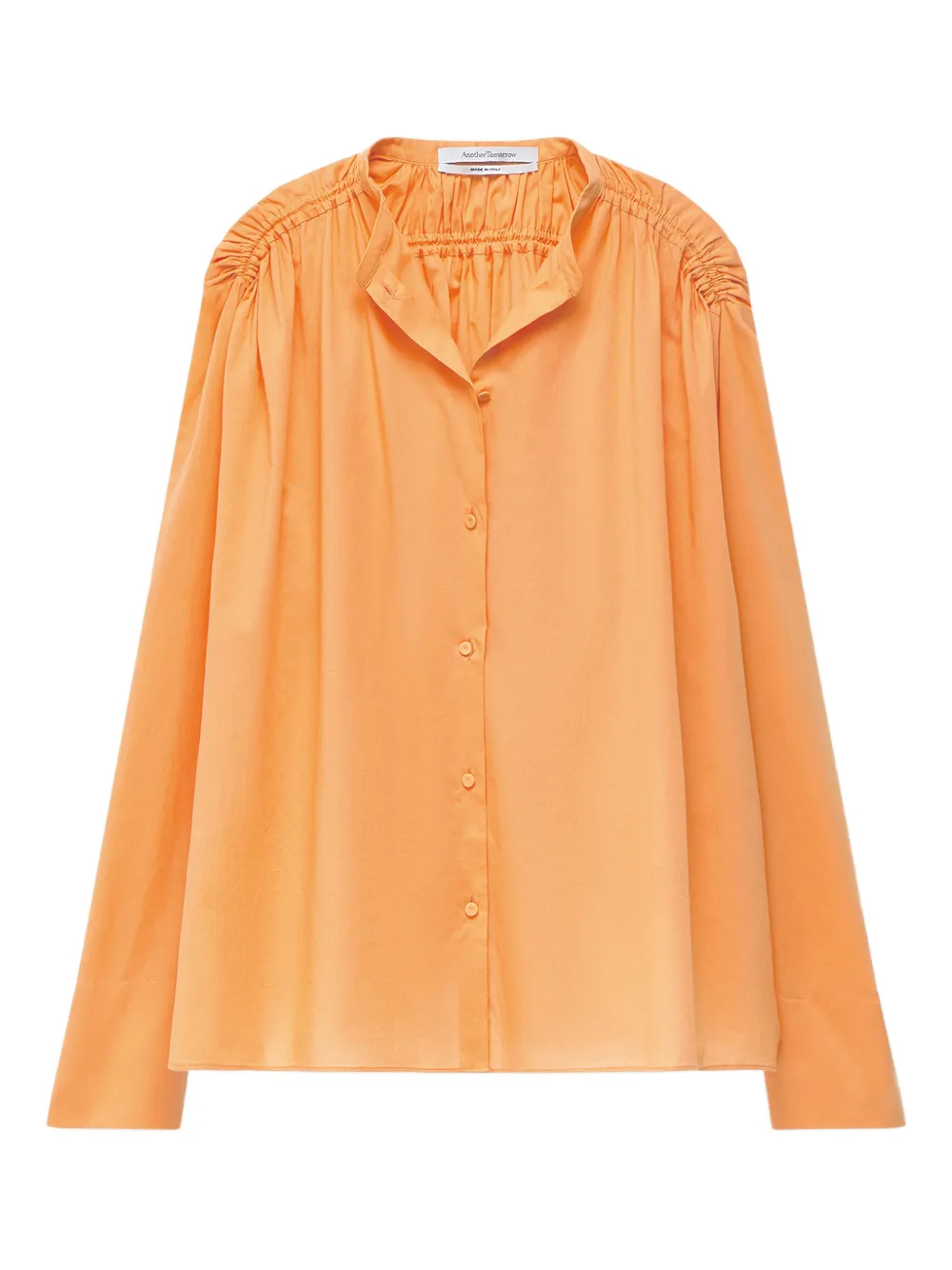 Блузка из вуали со сборками Another Tomorrow, оранжевый
Блузка из вуали со сборками Another Tomorrow, оранжевый