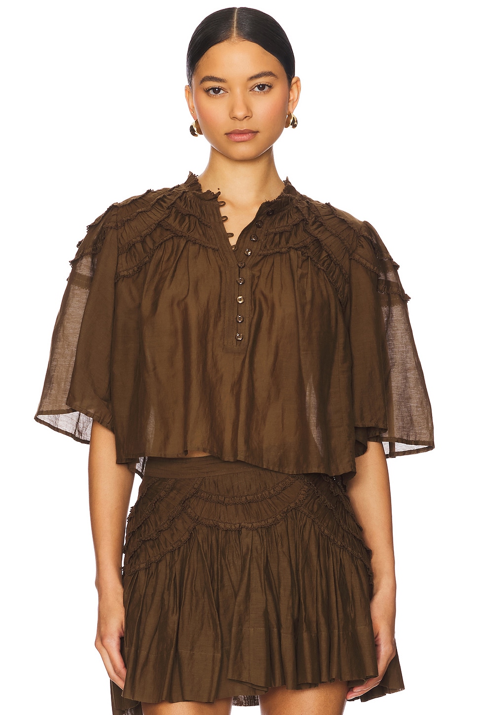 Топ Carmen Isabel Marant Etoile, dark khaki
Топ Carmen Isabel Marant Etoile, dark khaki